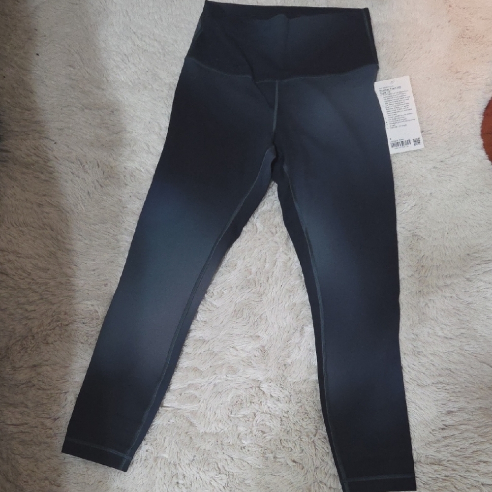 NEW LULULEMON Hunter Green/Navy Blue Ombre High-Rise Tight Leggings 25" Size 8